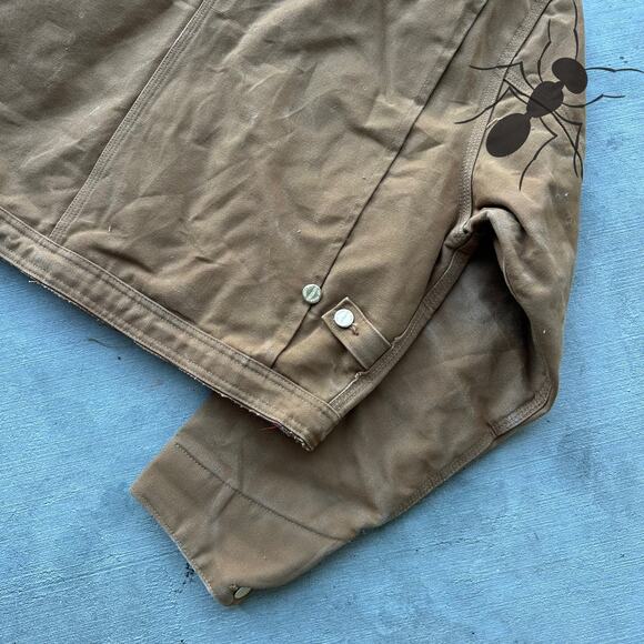 Vintage Y2K Carhartt brown cropped Detroit style work wear jacket - Picture 8 of 8